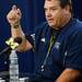 Michigan head coach Brady Hoke answers questions from the media during a press conference at the Al Glick Fieldhouse on Monday, August 5, 2013. Melanie Maxwell | AnnArbor.com